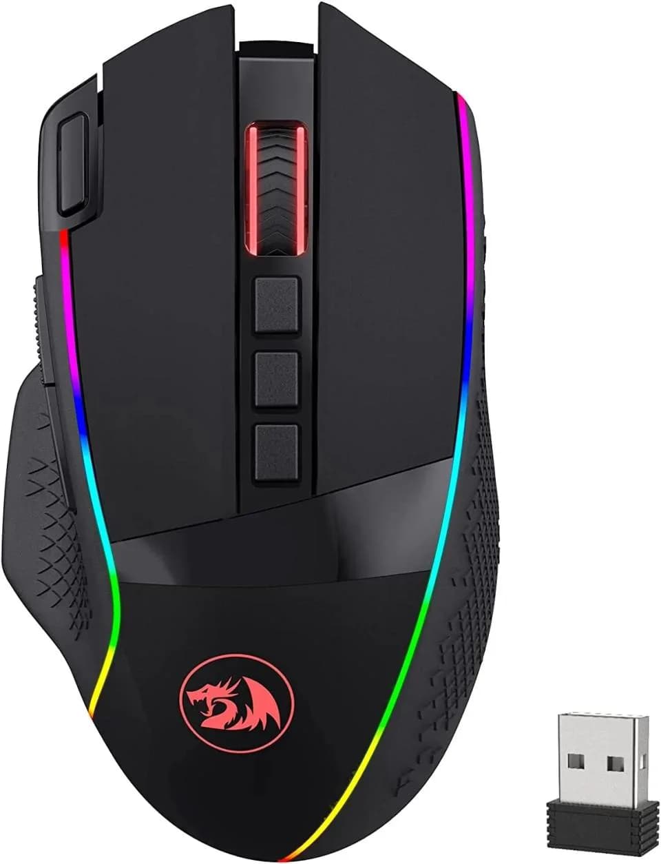 Rechargeable Wireless Gaming Mouse- Black 4