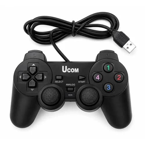 UCOM USB Gamepad/Joystick/Wired Gaming Controller for PC Computer Laptop Window with Dual Vibration