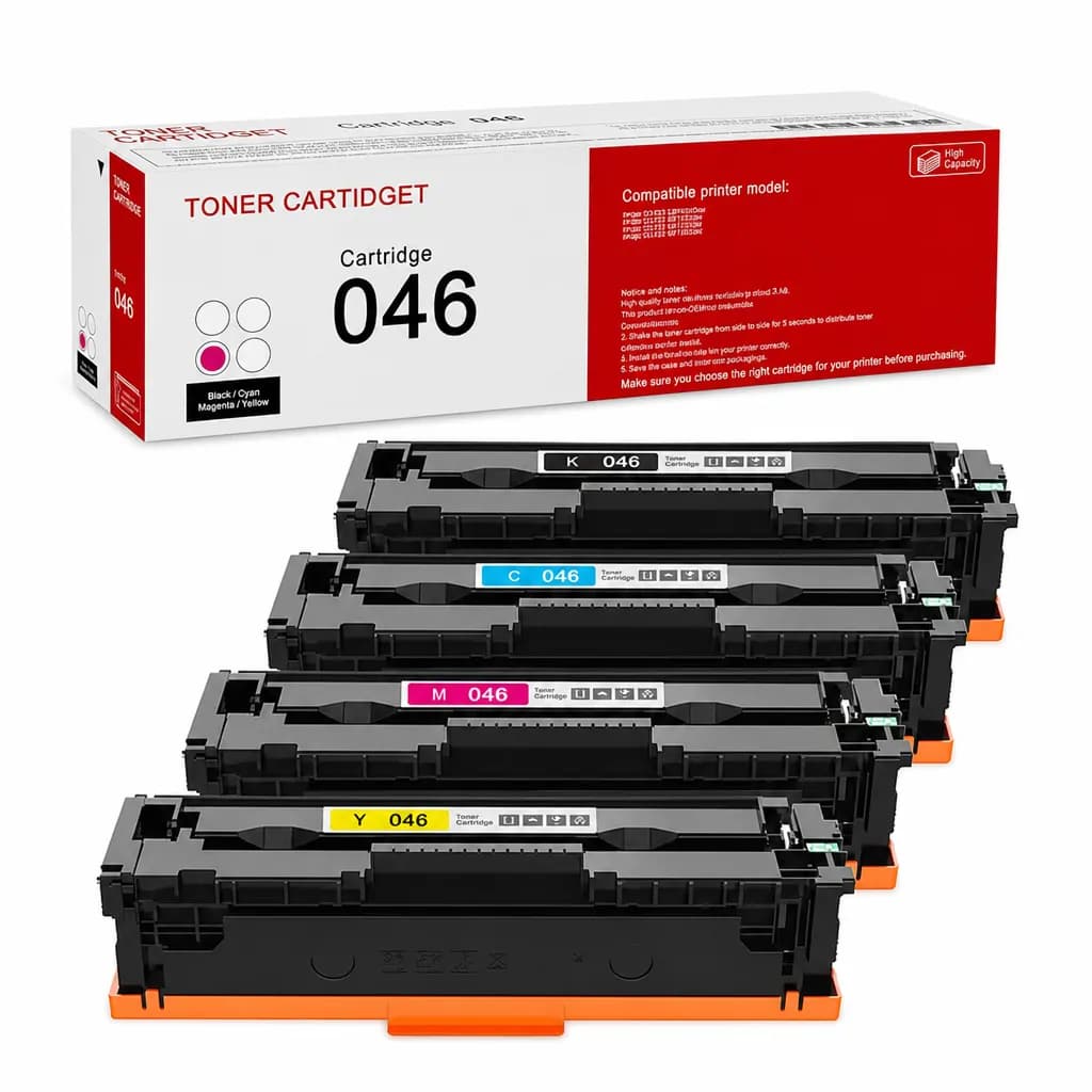 Canon 046 Toner Cartridges Black Cyan Yellow and Magenta
