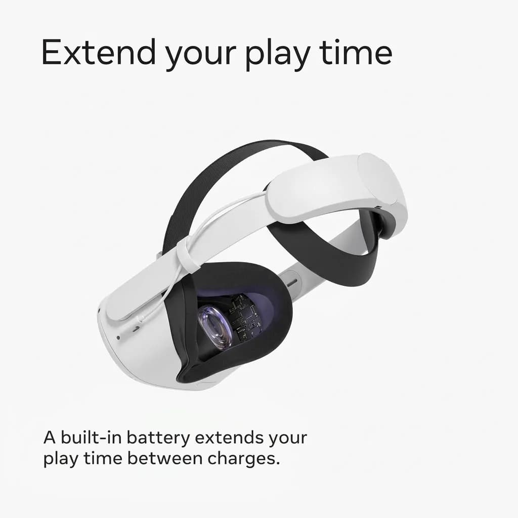 Oculus Quest 2 Elite Strap With Battery For Enhanced Comfort