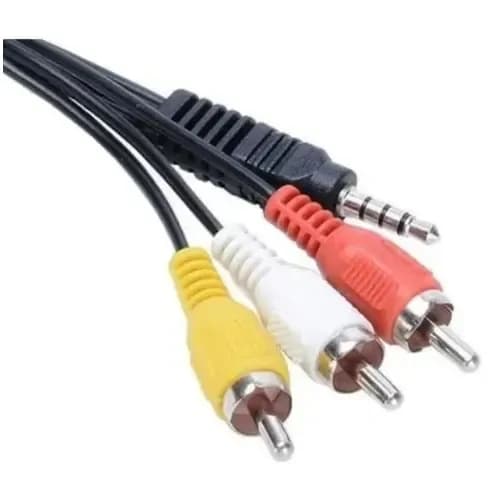 3.5mm Jack Plug Male To 3 Rca Adapter Audio Aux Cable Vid Av Cord 2