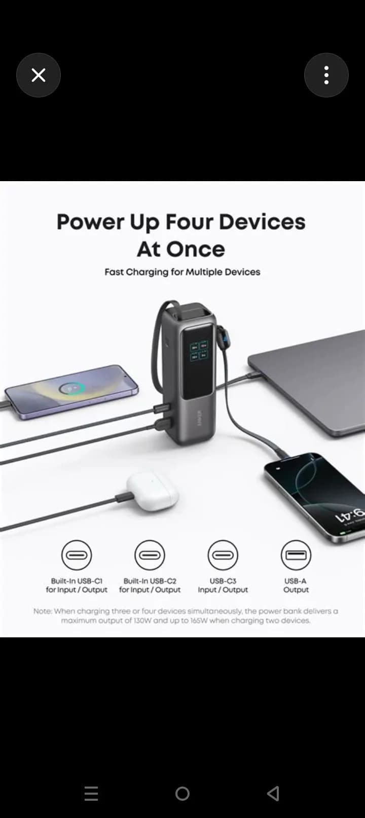 Anker Laptop Power Bank 25000mAh 165W Triple 100W 2