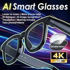 Ai Smart Video Recording Photo Sunglasses -8MP 4K HD 2