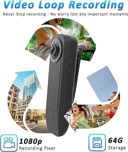 Hd 1080p Security Spy Body Clip Camera With Clear Night Vision 3
