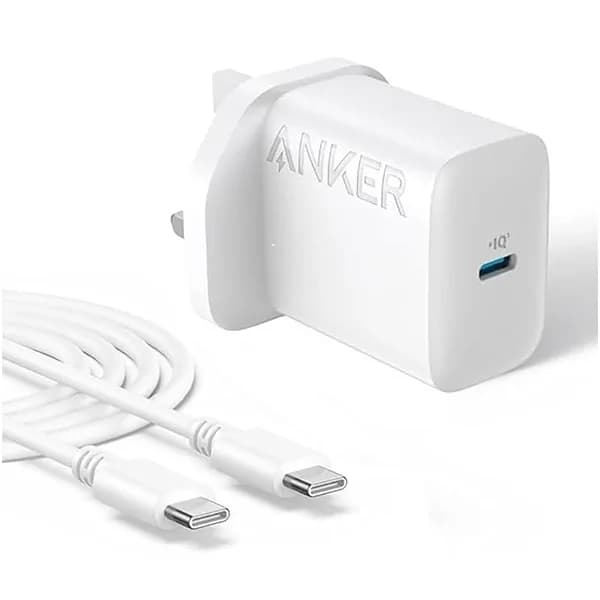 Anker Usb-c 20w Ultra Fast Wall Charger With Usb-c Cable - White