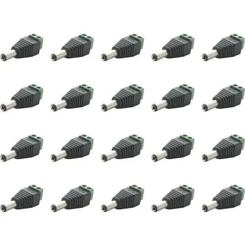 Male Power Plug For CCTV Camera - 20 Pieces 3