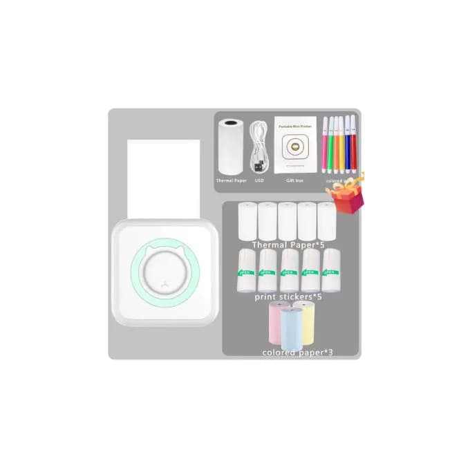 Mini Bluetooth Thermal Printer With Accessories