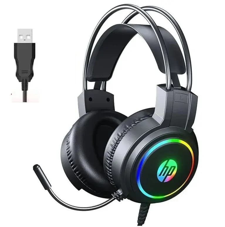 Hp H100 Backlight Usb Wired Gaming Headset For Pc Computers Games