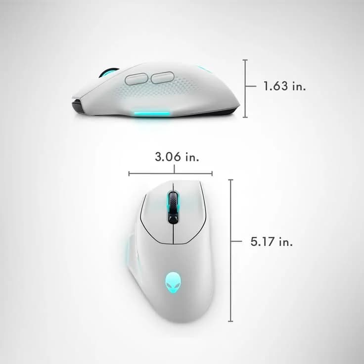 Alienware Wireless Gaming Mouse Aw620m - White 6