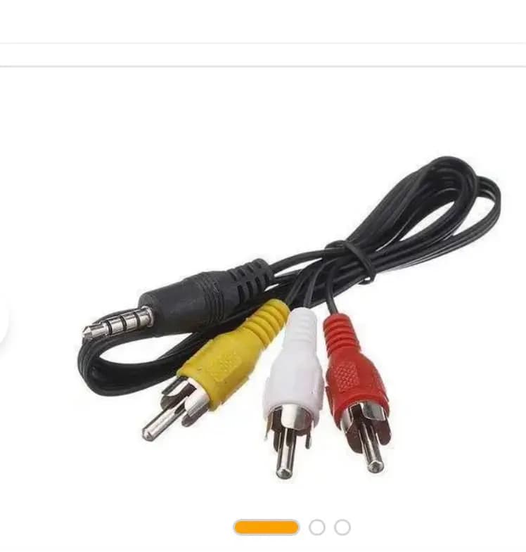 3.5mm Plug To 3 Rca Male Connectors Adapter Audio Video Cable Av Dv Mp4 2