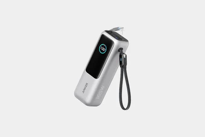 Anker Laptop Power Bank 25K 165W Built In Cables Black 4