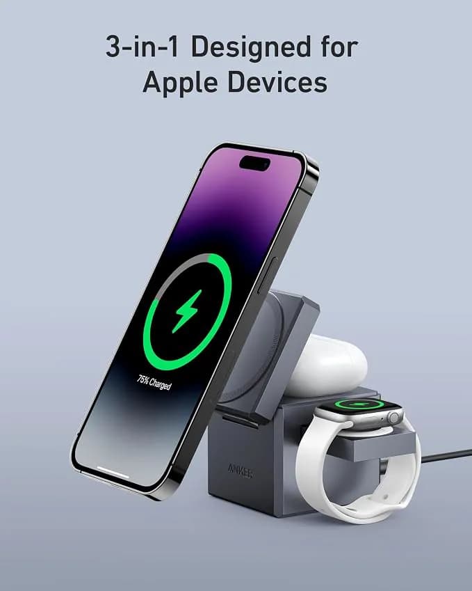 Anker Magsafe Charger Stand- IPhone 16 Wireless Charger 2