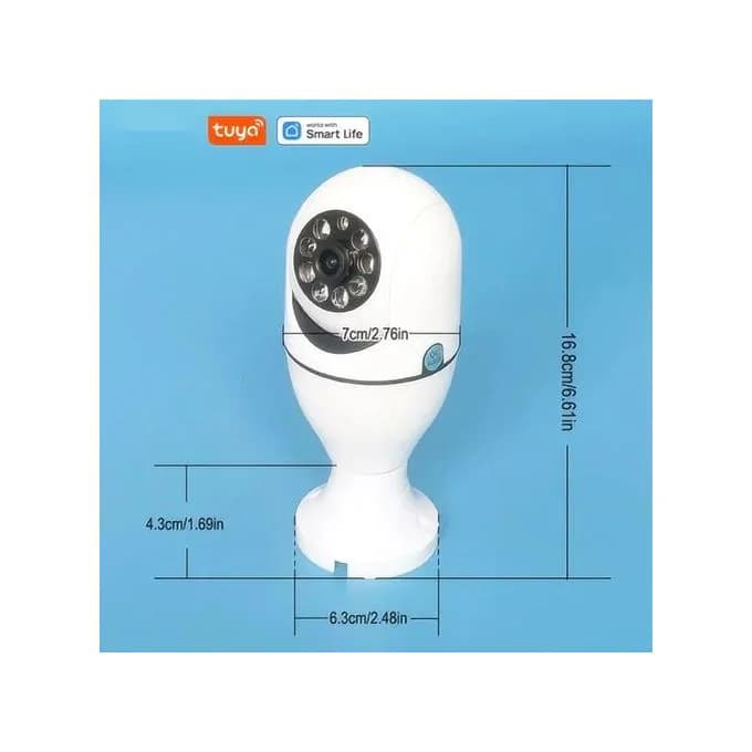 360 Degree Rotation Smart Auto Tracking Ptz Bulb Shape Wifi Camera With Dual Light Free Ap 3