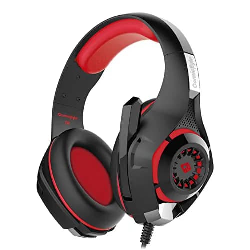 Gs410 For Pc / Ps4 / Ps5 Gaming Headset Rgb Light Wired Headphone With Audio Adapter Cable - Black