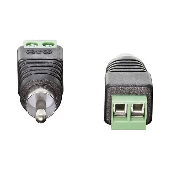Genuine Rca Male Connector Adapter For Audio - Cctv 2pc 3