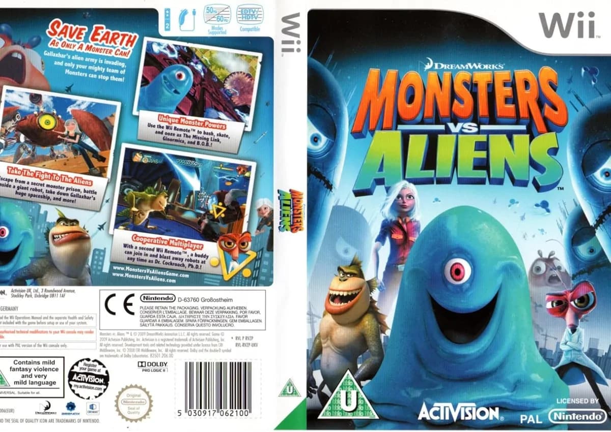 Monsters Vs. Aliens Nintendo Wii Action Adventure Pal 5