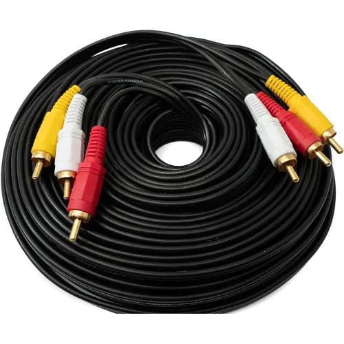 20m 3 RCA Male To Male Audio Video AV Cable 2
