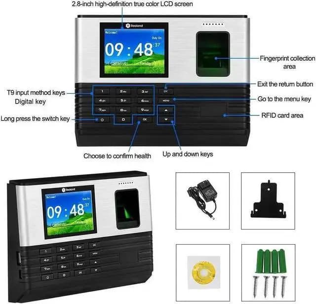 ZKTeco A-L355 Biometric Fingerprint Time Attendance with Wi-Fi, Access Control & Battery 4