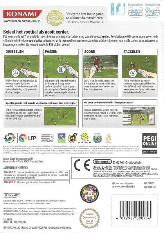 Pro Evolution Soccer 2008 – Nintendo Wii 3