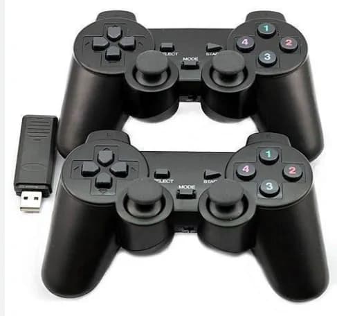 USB Double Wireless Game Pad - Black 3