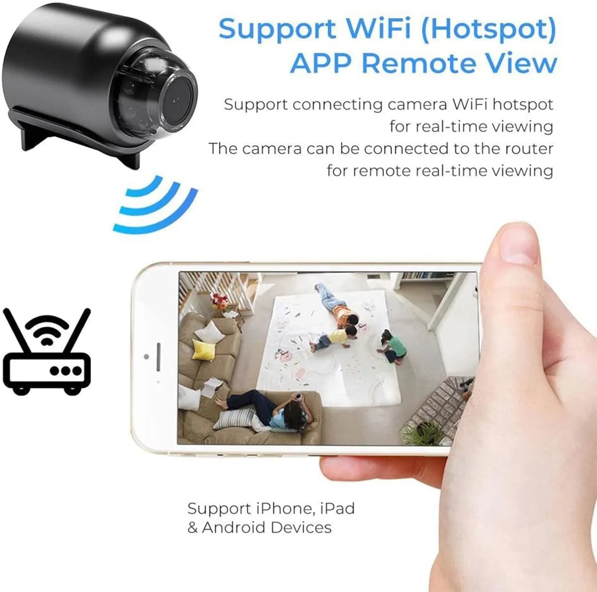 Infrared Mini WiFi Camera With Night Vision / Hd Video 3
