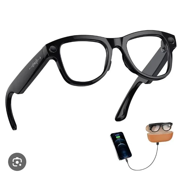 Snt Gs5 Max Smart Glass With Charging Case, 2lens 20mp 4k Hd Camera Video Ai Translator Bt Call Music 4