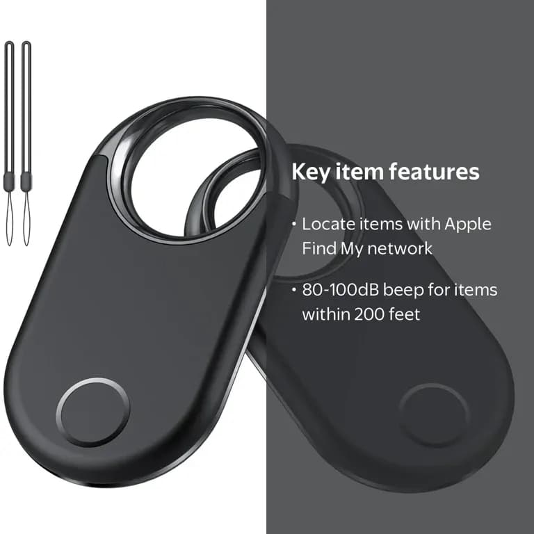 Black Smart Tracker for Apple Find My Luggage and Keys 5