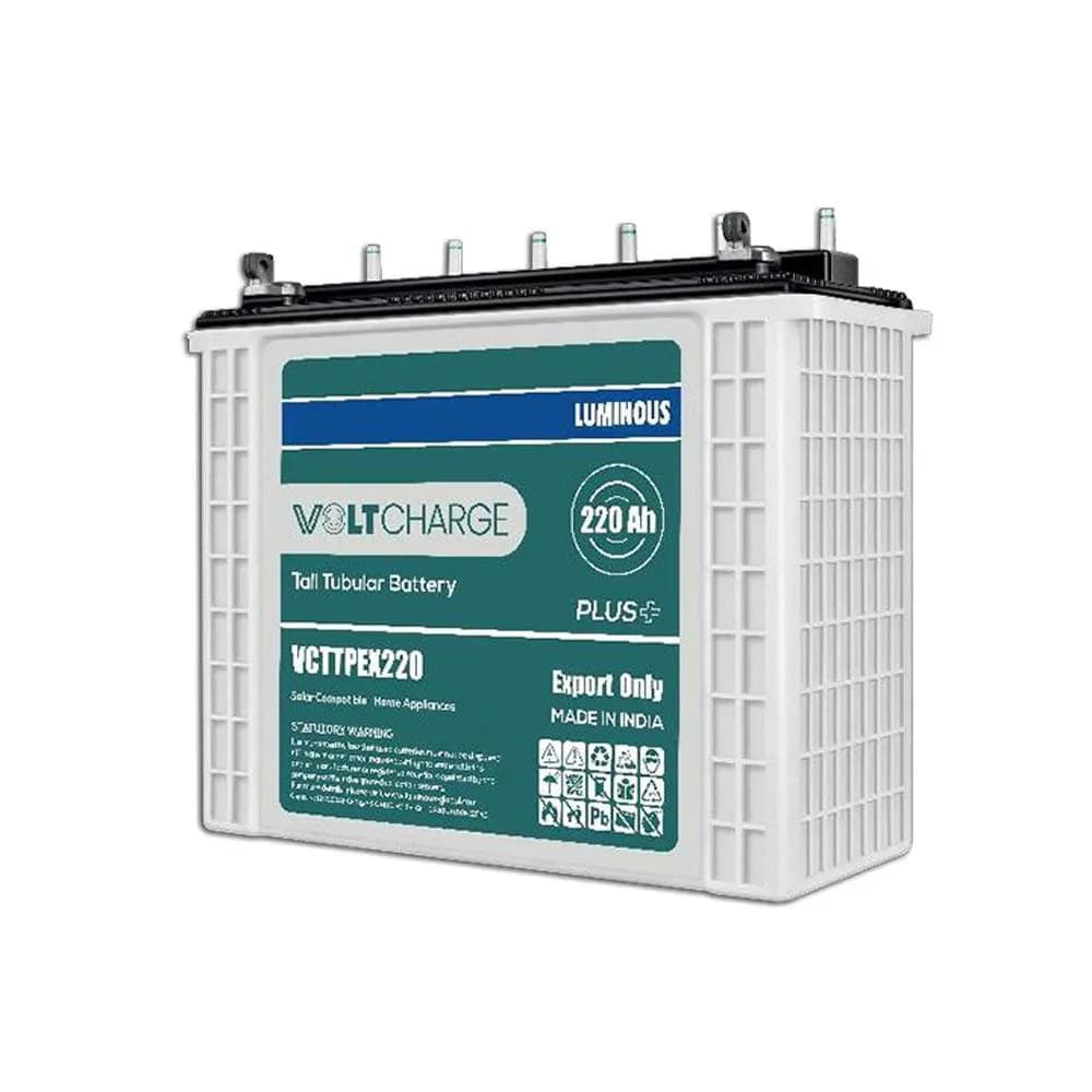 Luminous Volt Charge 12V 220Ah Tall Tubular Solar Inverter Battery 3