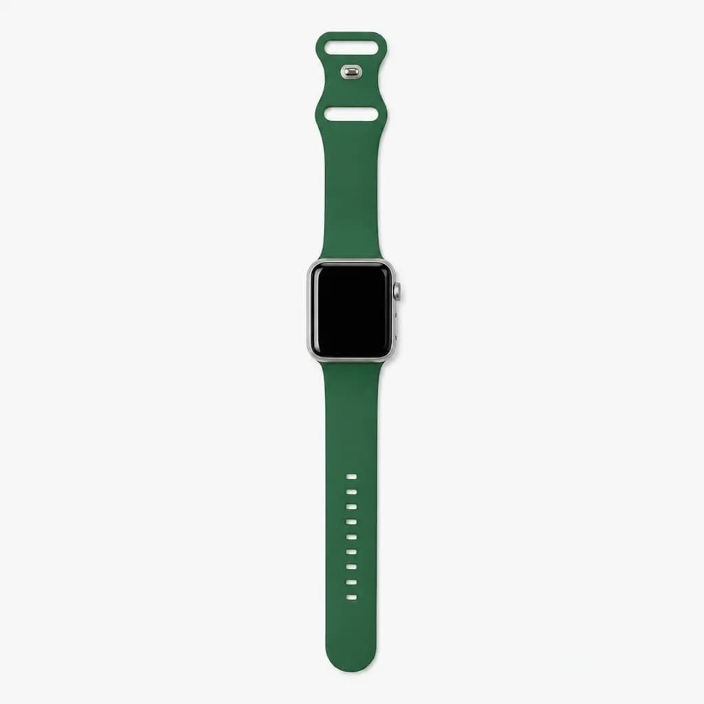 Apple Watch 44mm /42mm Silicone Replacement Straps - Green