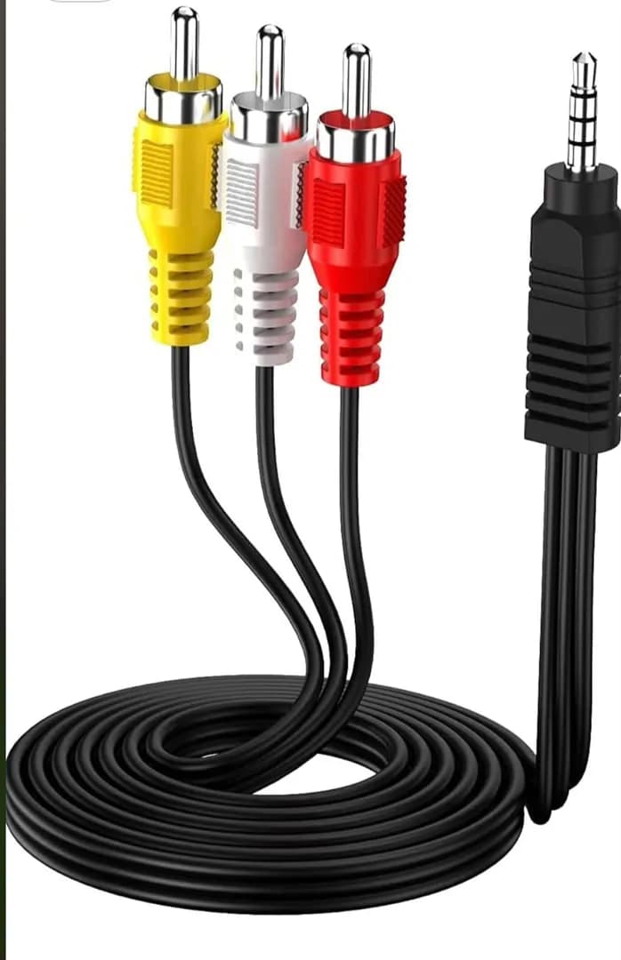New 3.5mm Plug To 3 Rca Male Connectors Adapter Audio Video Cable Av Dv Mp4 2