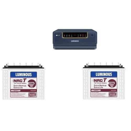 Luminous 1.5kVA Hybrid Inverter with 2 Tubular Batteries 2