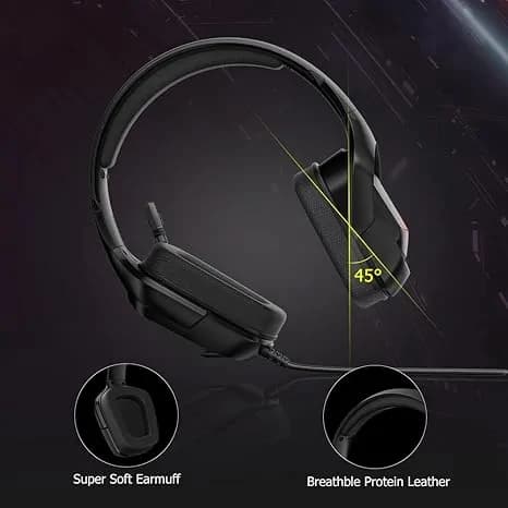 K20 Wired Headphones with Microphone RGB Light Gaming Headsets Noise Cancelling Earphones 3