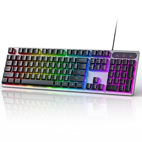 Wired Gaming Keyboard with Rainbow Backlighting 4