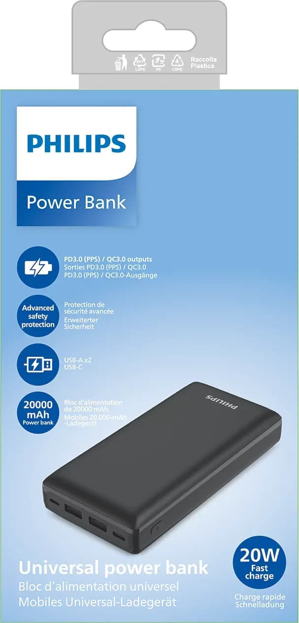 Philips 20000mAh Power Bank with Type-C Fast Charging 4
