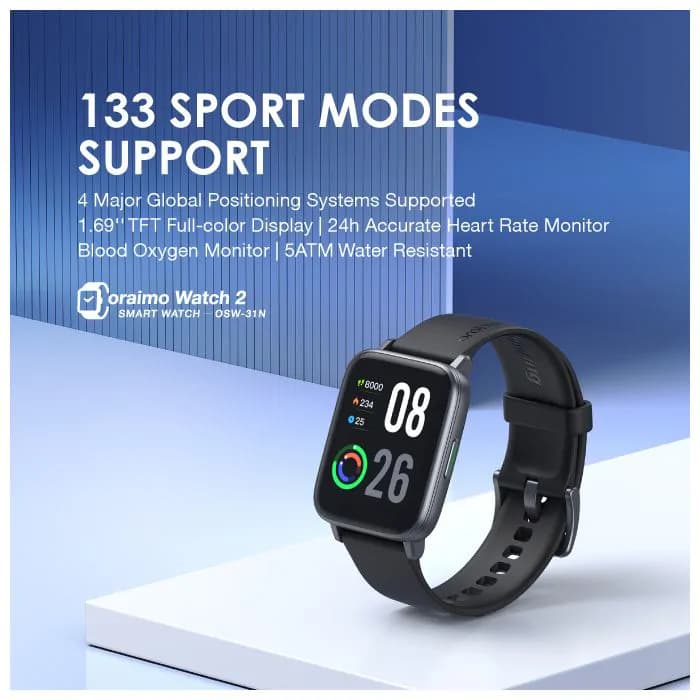 Oraimo GPS Function Football Heatmap Smart Watch – 133 Training Modes 2