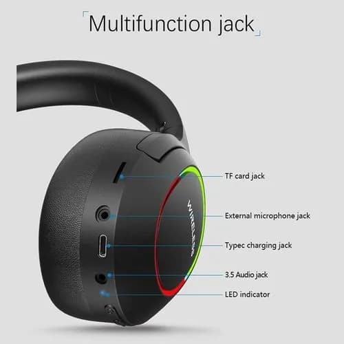 L800 Foldable Rgb & Enc Noise Reduction Wireless Gaming Headset With Microphone(black) 2