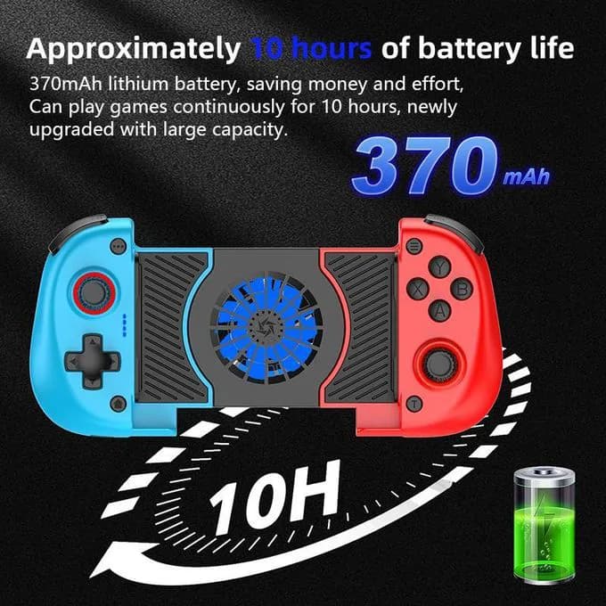 Wireless Bluetooth  Extendable Gamepad  With Cooling Fan - 2 in 1 3