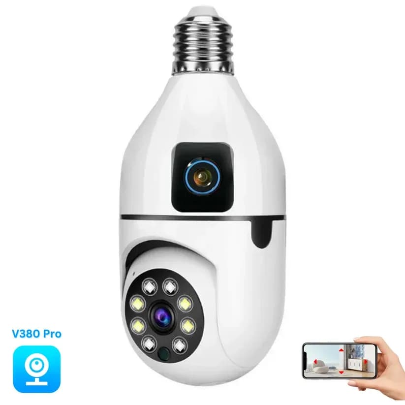 Wifi Bulb CCTV Camera 2 Lens