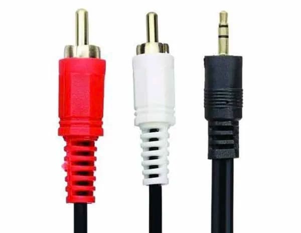 AUX Male To Dual RCA Stereo Audio Cable 2