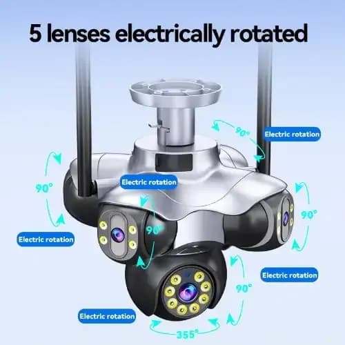 Wifi CCTV Camera  5 Lens 5 Screens Ptz