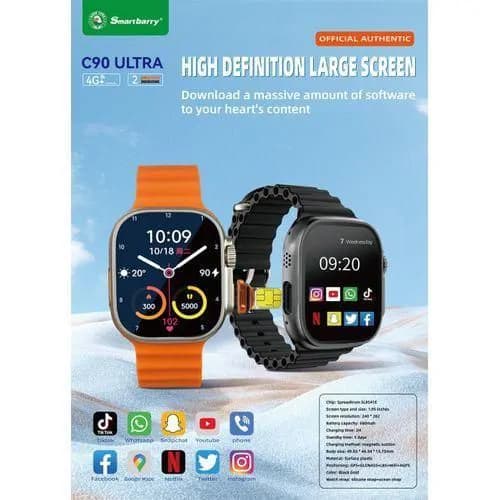C90 Ultra 4g Sim Card Smart Watch 3