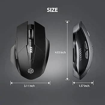 1n9 Upgraded Tri-mode Wireless Gaming Mouse – Rechargeable, Silent Click, Multi-device (RGB) 4