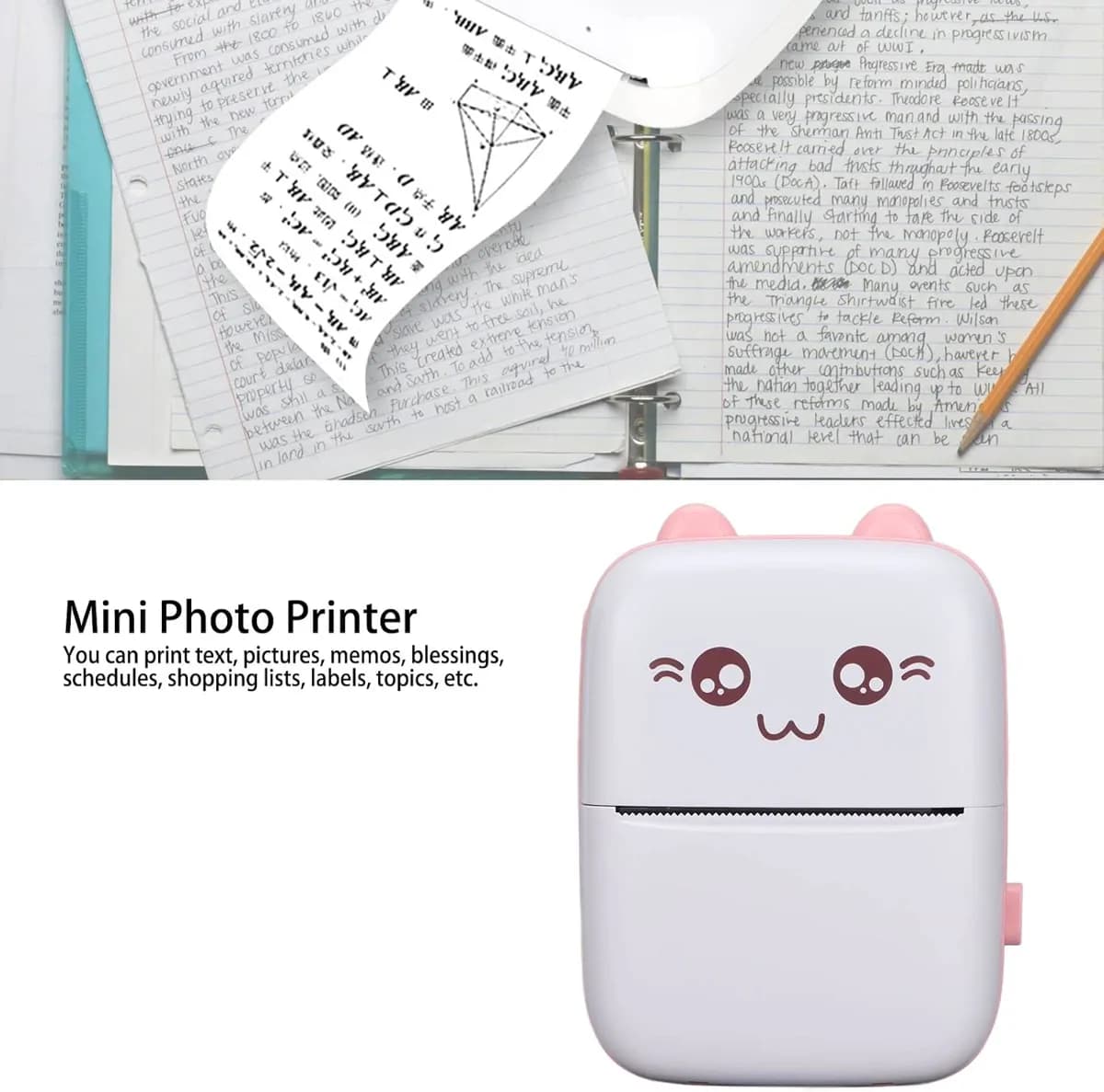 C9 Thermal Printer & Paper - Pink 6