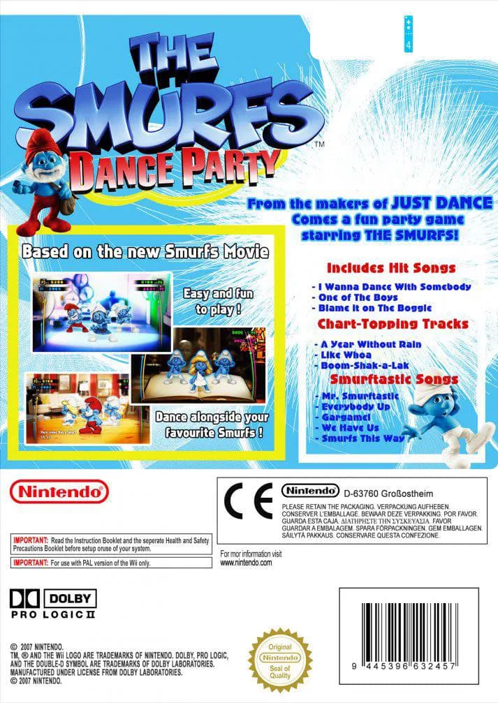 Nintendo Wii The Smurfs Dance Party 2