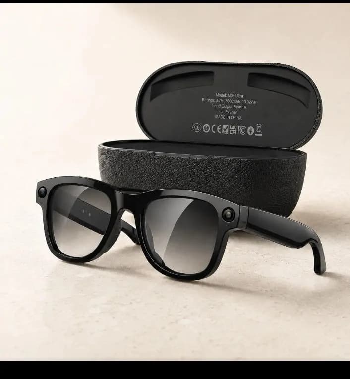 G2 Smart Sunglasses 4K Video Camera AI Photo Translation Glass ENC BT Call Music With 3 Lens – 800W 4
