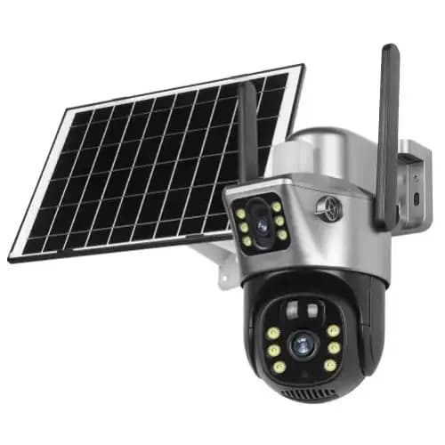 Ai Human Detection Outdoor Security Solar 4g Camera V380 Dual Lens With Night Vision Cloud