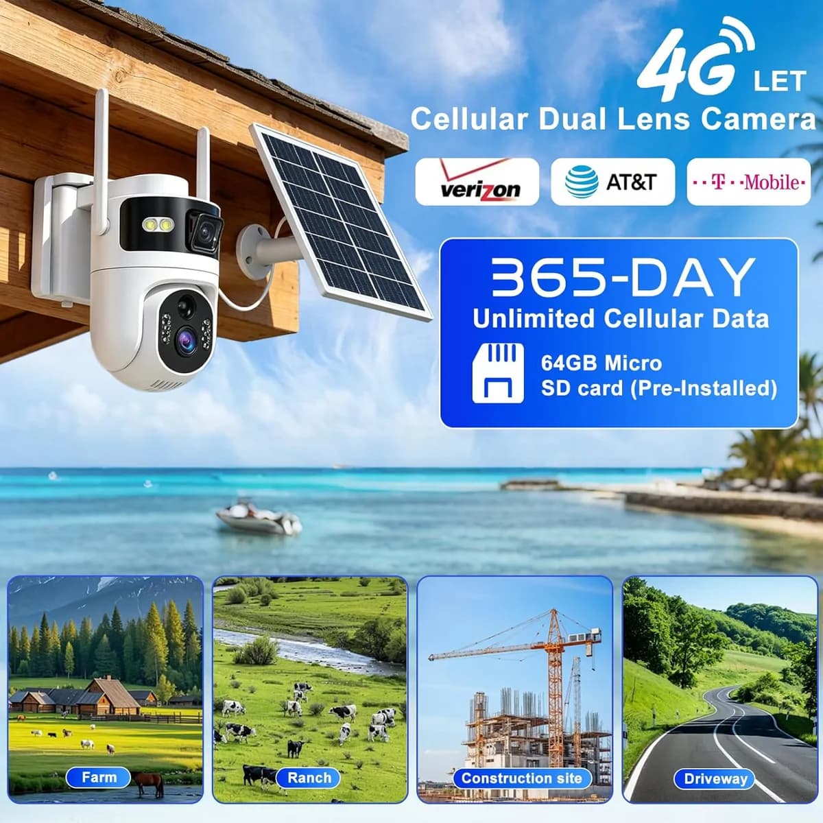 Solar Powered 4g Simcard Ptz Cctv Wireless Camera 3