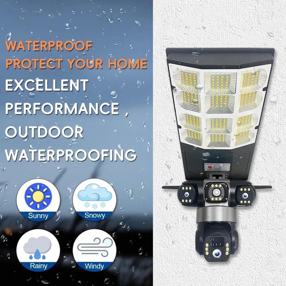 Solar Integrated Waterproof Street Full Light HD Security Camera 2