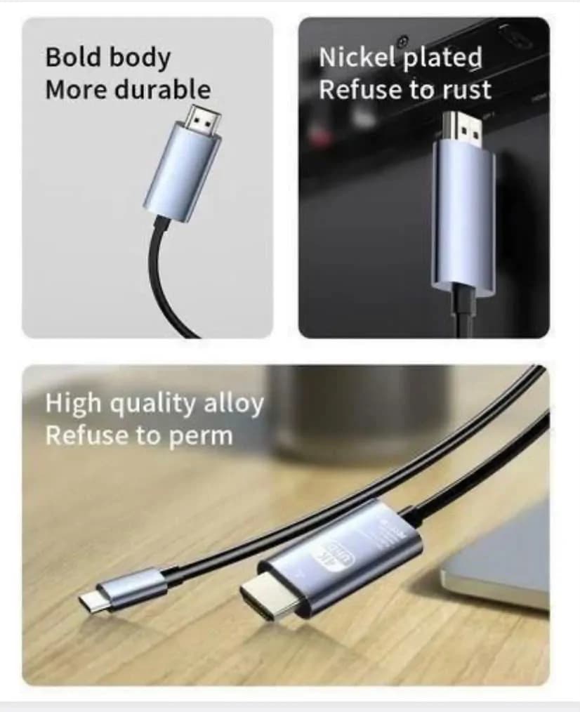 4k Type C To HDMI Cable - Male to Male 4