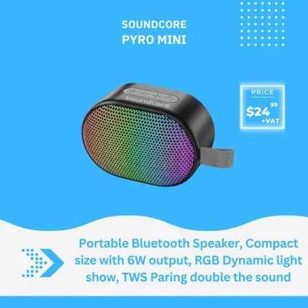 Soundcore by Anker Pyro Mini 6W Portable Bluetooth Speaker 2